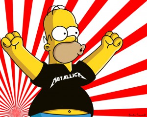 homer likes metallica